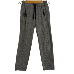 Athleta Hilltop Women Small Heather Gray Jogger Pants Tapered Sporty Minimalist